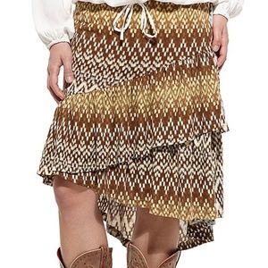 Ariat  Brown Asymmetrical Skirt
